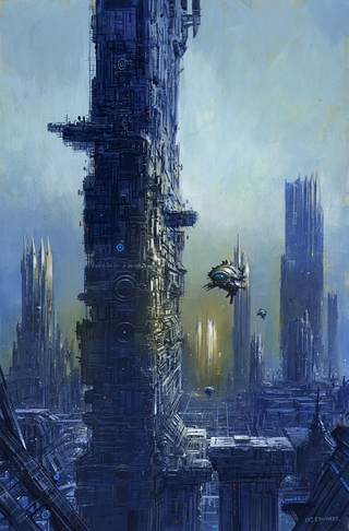 Illustration for article titled Bustling Spacedocks And Weird Cities In 2009's Coolest Book/Magazine Covers
